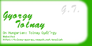 gyorgy tolnay business card